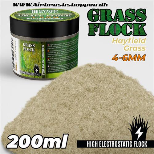 Static Grass Flock HAYFIELD GRASS GRÆS 4-6 mm - 200 ml